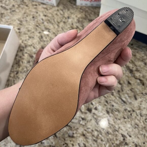 Vintage California Magdesians Women’s Suede Peep Toe Wedge Heels Bow Size 6M - Picture 10 of 15